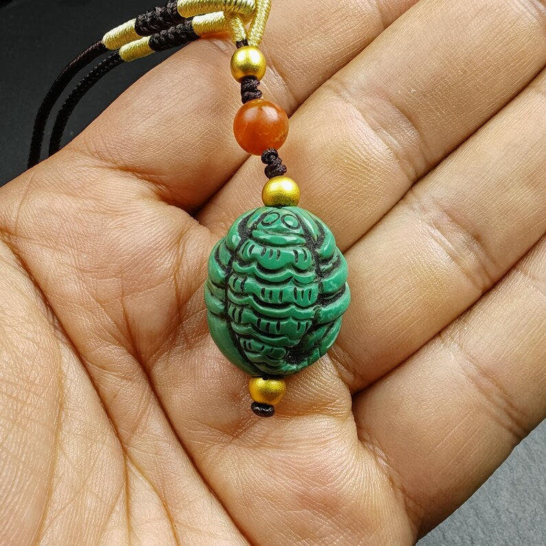 Old Turquoise Tibetan Scorpion Amulet,21 - Tibetan Buddhist amulet, view 6