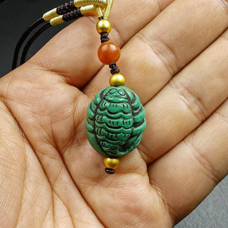 Old Turquoise Tibetan Scorpion Amulet,21 - Tibetan Buddhist amulet, view 6