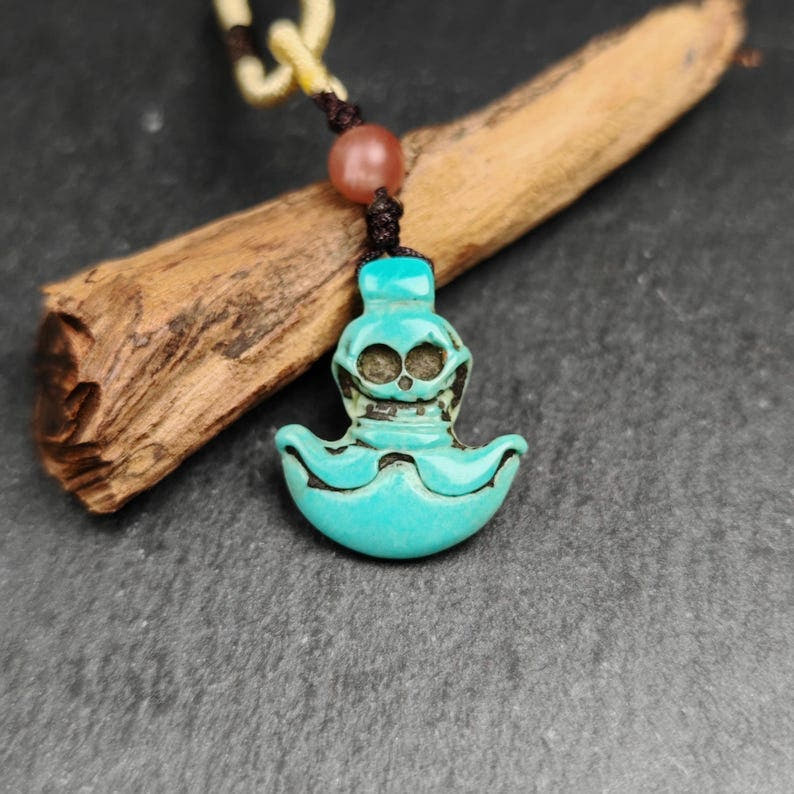 Old Turquoise Kartika Amulet, Knife of the Dakinis,25 - Tibetan Buddhist amulet, view 4
