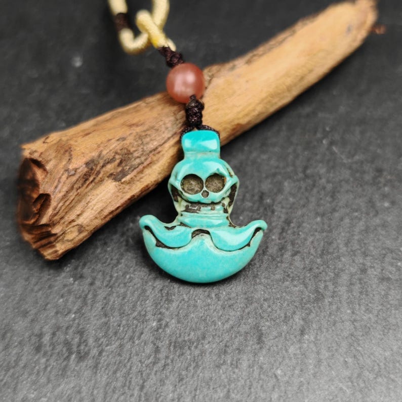 Old Turquoise Kartika Amulet, Knife of the Dakinis,25 - Tibetan Buddhist amulet, view 4