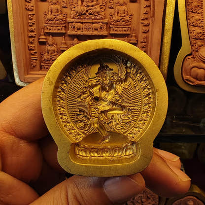 Machik Labdron Tsa Tsa Mold - Tibetan tsa tsa mold, detailed view