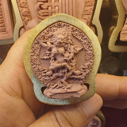 Lion-faced Dakini Simhamukha Simhavaktra Tsa Tsa Mold - Tibetan tsa tsa mold, front view