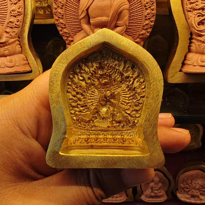 Yamantaka - Ekavira Vajrabhairava Tsa Tsa Mold - Tibetan tsa tsa mold, detailed view