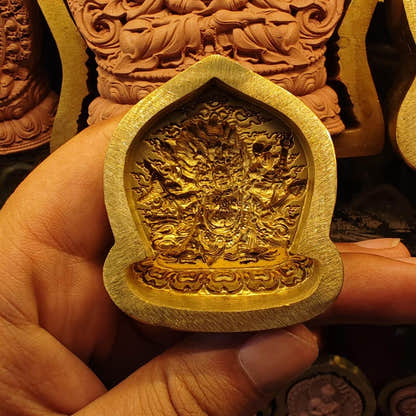 The 3-faced Hayagriva Tsa Tsa Mold - Tibetan tsa tsa mold, detailed view
