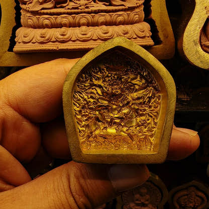 Palden Lhamo,Magzor Gyalmo Tsa Tsa Mold - Tibetan tsa tsa mold, detailed view