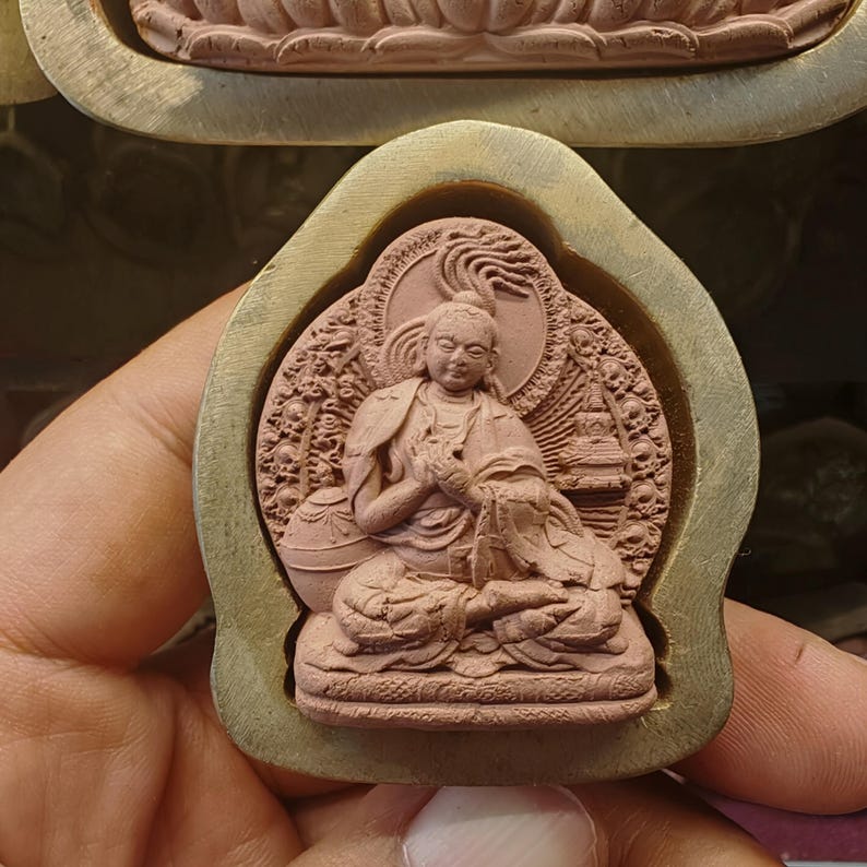 Klu Sgrub - Nagarjuna Tsa Tsa Mold - Tibetan tsa tsa mold, front view