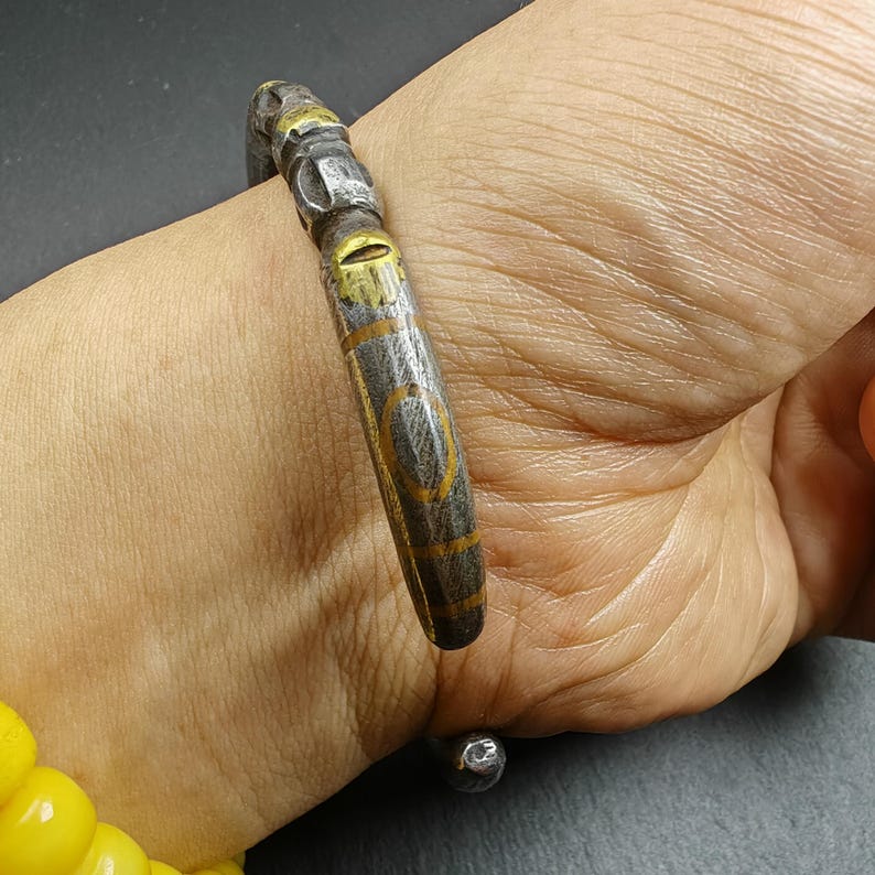 Tibetan Vajra Bangle,Cold Iron Cuff Bracelet - Tibetan Buddhist vajra, view 6