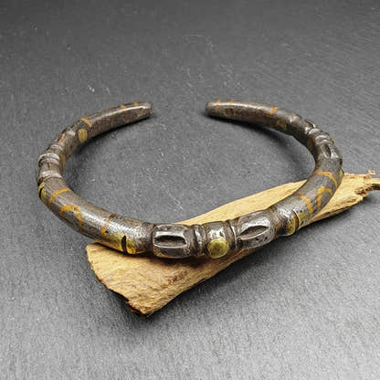 Tibetan Vajra Bangle,Cold Iron Cuff Bracelet - Tibetan Buddhist vajra, view 7