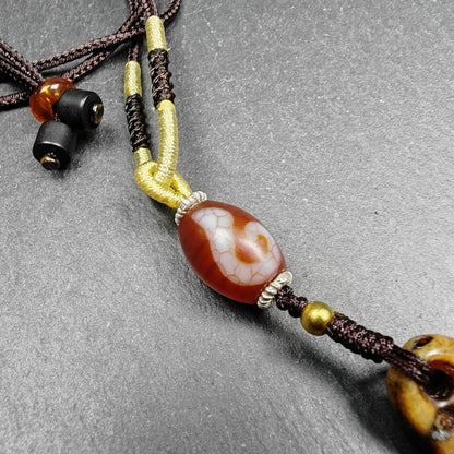 Tibetan Kapala Amulet | Double Fish Pendant