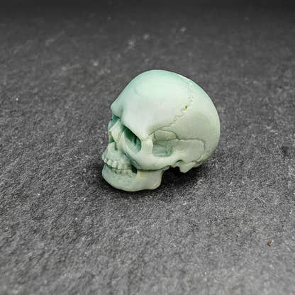 Authentic Turquoise Citipati Skull Bead,15*13*11mm - Tibetan Buddhist art, close-up detail