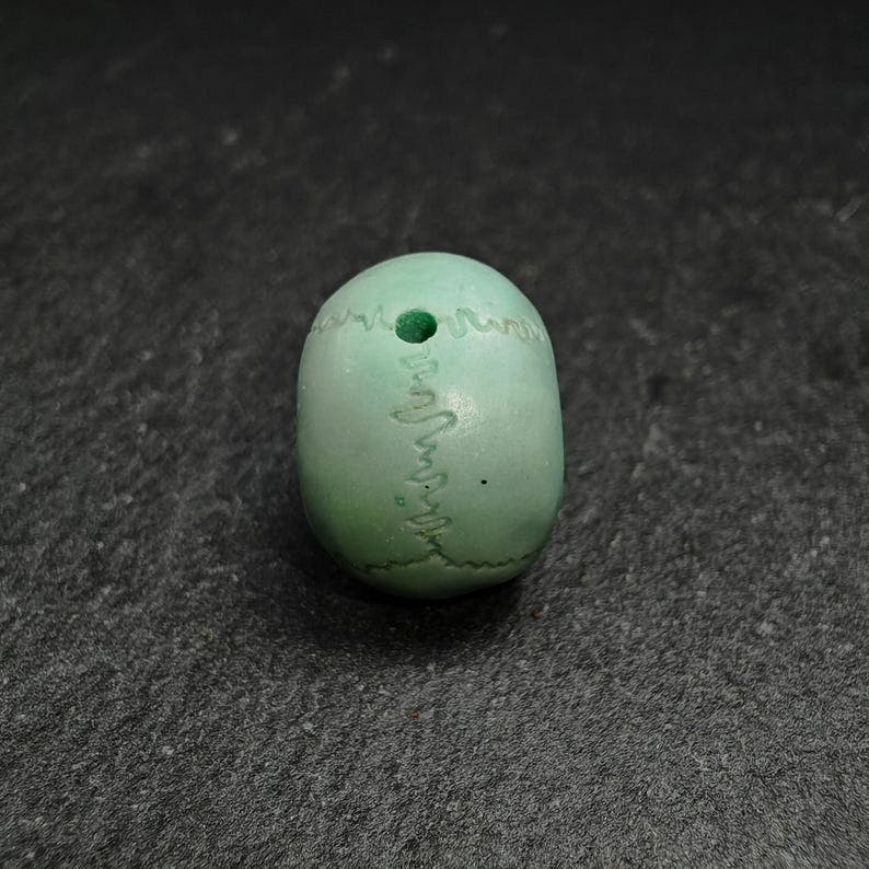 Authentic Turquoise Citipati Skull Bead,15*13*11mm - Tibetan Buddhist art, view 7