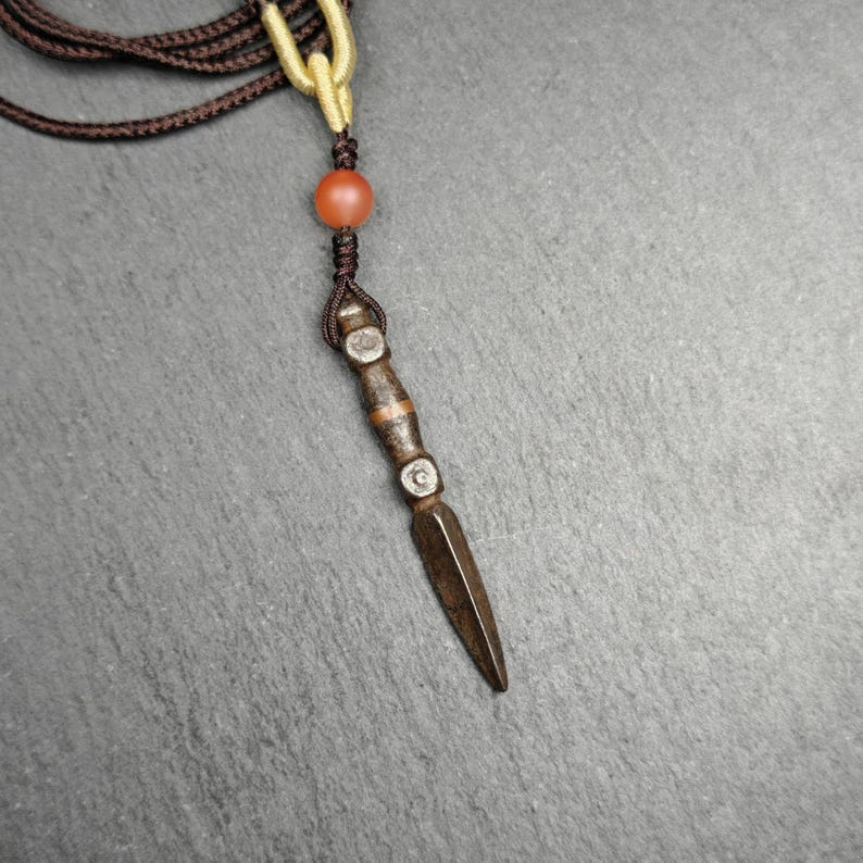Old Tibetan Phurba Amulet,Kila - Dorje Phurba,40 Years Old - Tibetan Buddhist amulet, view 5