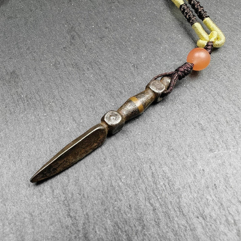 Old Tibetan Phurba Amulet,Kila - Dorje Phurba,40 Years Old - Tibetan Buddhist amulet, view 7