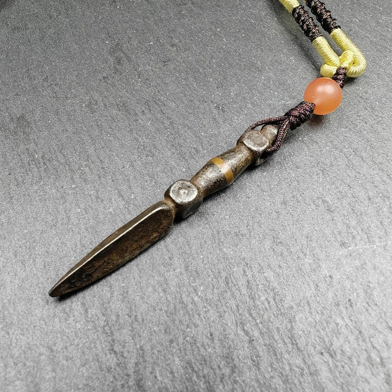 Old Tibetan Phurba Amulet,Kila - Dorje Phurba,40 Years Old - Tibetan Buddhist amulet, view 7