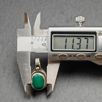 Turquoise Counter Clip | Sterling Silver Bhum Clip for Mala | 17*11mm