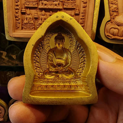 Amitabha Tsa Tsa Mold - Tibetan tsa tsa mold, detailed view