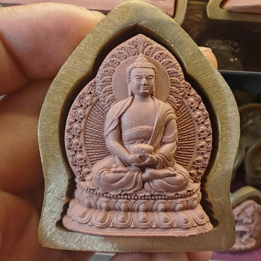 Amitabha Tsa Tsa Mold - Tibetan tsa tsa mold, front view