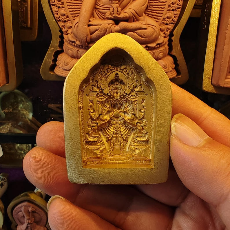Maitreya Buddha Tsa Tsa Mold 4.5cm - Tibetan tsa tsa mold, detailed view
