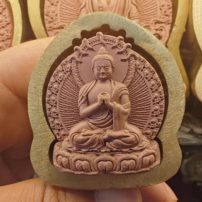 Nagaraja Buddha - Dragon King Tsa Tsa Mold - Tibetan tsa tsa mold, front view