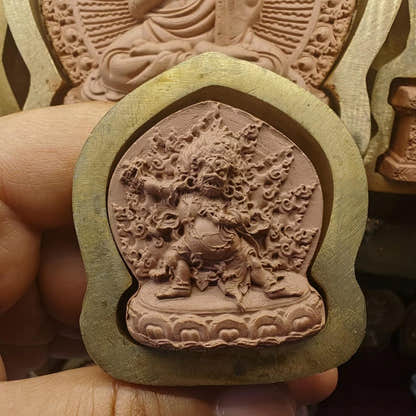 Vajrapani Tsa Tsa Mold - Tibetan tsa tsa mold, front view