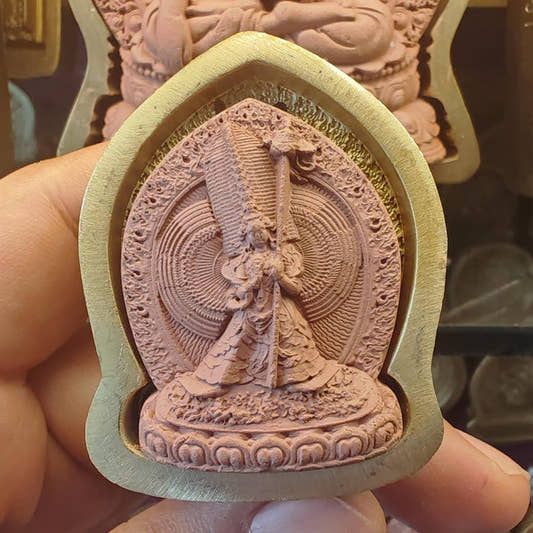 White Parasol - Sitatapatra Tsa Tsa Mold - Tibetan tsa tsa mold, front view