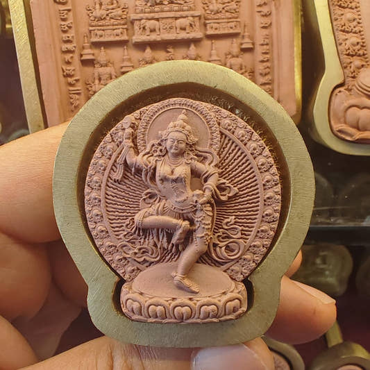 Machik Labdron Tsa Tsa Mold - Tibetan tsa tsa mold, front view