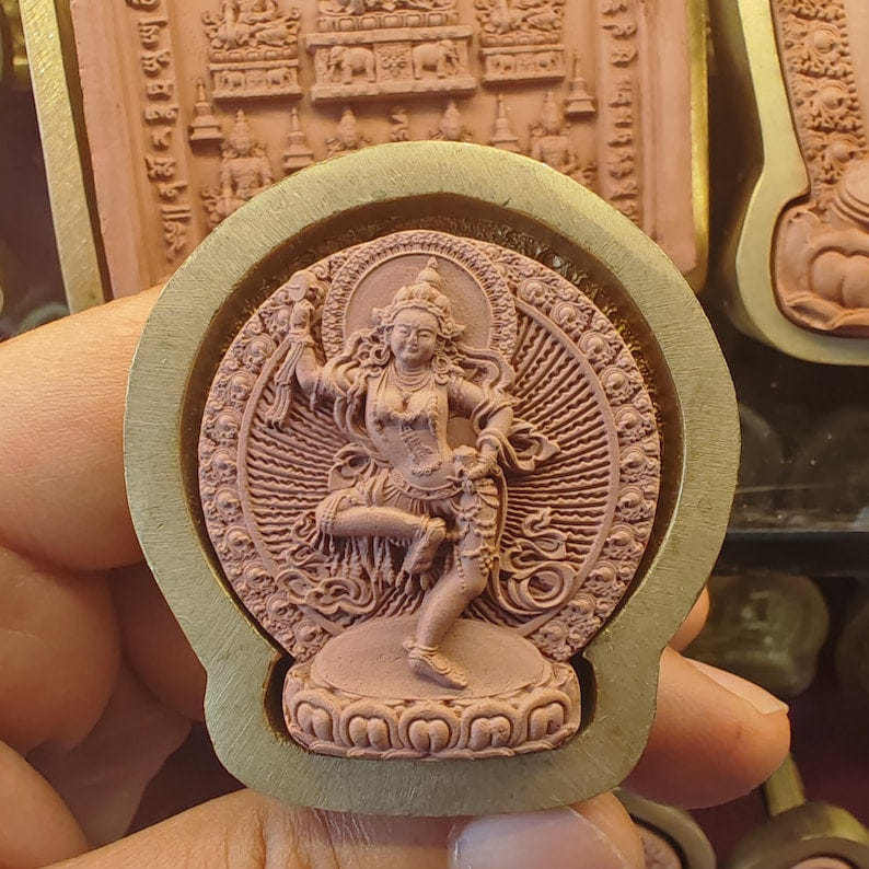 Machik Labdron Tsa Tsa Mold - Tibetan tsa tsa mold, front view