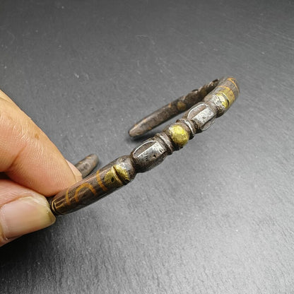 Tibetan Vajra Bangle,Cold Iron Cuff Bracelet