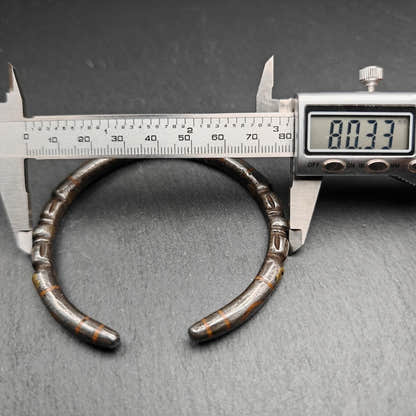 Tibetan Vajra Bangle,Cold Iron Cuff Bracelet - Tibetan Buddhist vajra, view 9