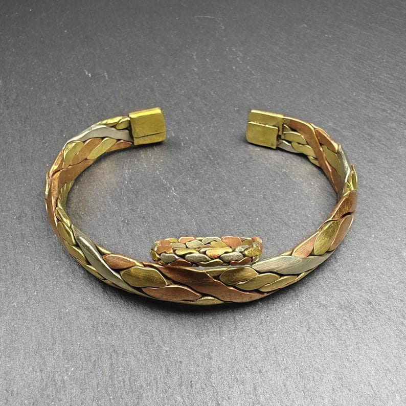 Tibetan Jewelry, Cuff Bracelet + Ring,Made of Bronze,Copper,Brass - Tibetan Buddhist art, view 5