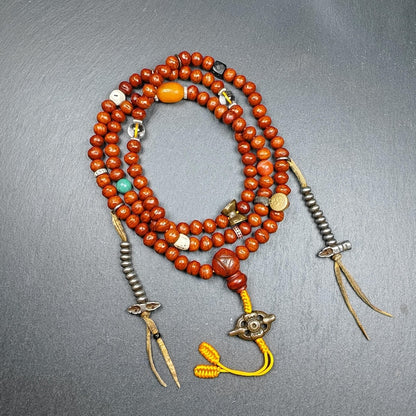 Tibetan Rosary, Old 8.7mm 108 Bodhi Seed Mala