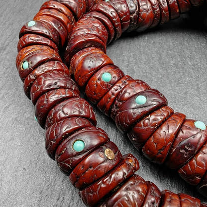 Old 108 Bodhi Seed Beads Mala,Hand Hold 16mm Prayer Beads - Tibetan Buddhist mala beads, view 6