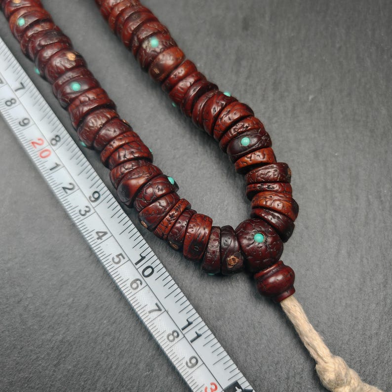 Old 108 Bodhi Seed Beads Mala,Hand Hold 16mm Prayer Beads - Tibetan Buddhist mala beads, view 9