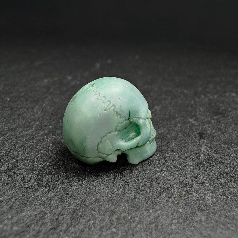 Authentic Turquoise Citipati Skull Bead,15*13*11mm - Tibetan Buddhist art, view 4