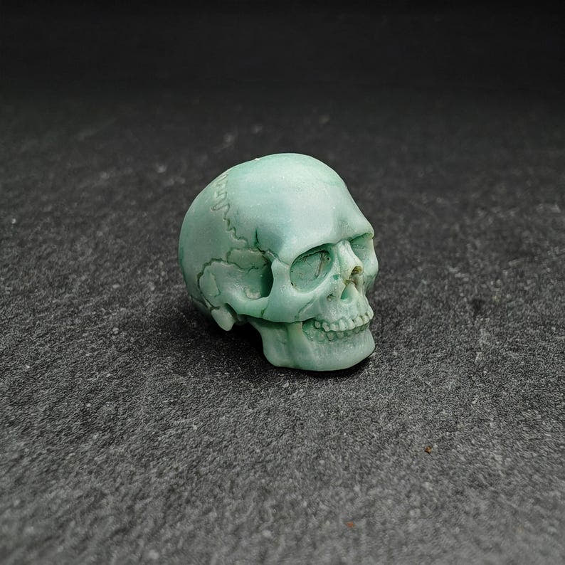 Authentic Turquoise Citipati Skull Bead,15*13*11mm - Tibetan Buddhist art, view 5