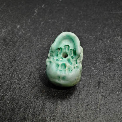 Authentic Turquoise Citipati Skull Bead,15*13*11mm - Tibetan Buddhist art, view 6