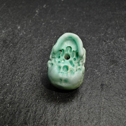 Authentic Turquoise Citipati Skull Bead,15*13*11mm
