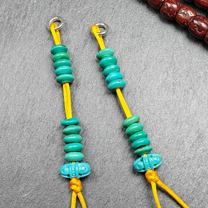 7mm Tibetan Turquoise Prayer Bead Counters