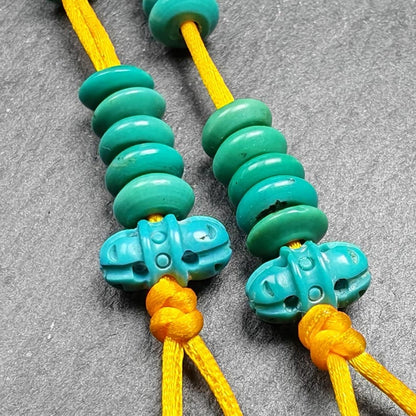 7mm Tibetan Turquoise Prayer Bead Counters