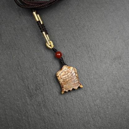 Old Citipati Skull Pendant | Tibetan Amulet