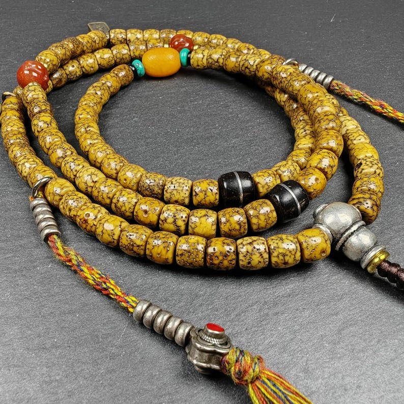 7mm 108 Lotus Seed Necklace Mala