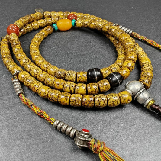 7mm 108 Lotus Seed Necklace Mala