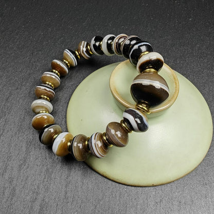 Wrist Mala | 11mm Medicine Buddha Dzi Bracelet