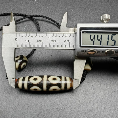 8 Eyes Dzi + Mandala 3 eyes Dzi Beads Amulet