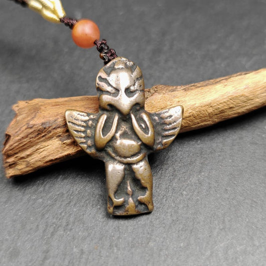Tibetan Buddhist Amulet Pendant | Garuda Golden-Winged Bird