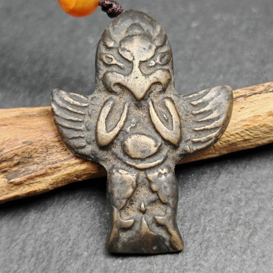 Tibetan Buddhist Amulet Pendant | Garuda Golden-Winged Bird