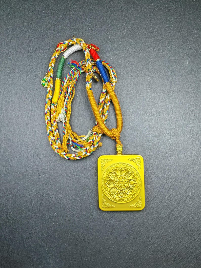 Hand-Painted Drashi Lhamo Amulet - Tibetan Buddhist amulet, view 6