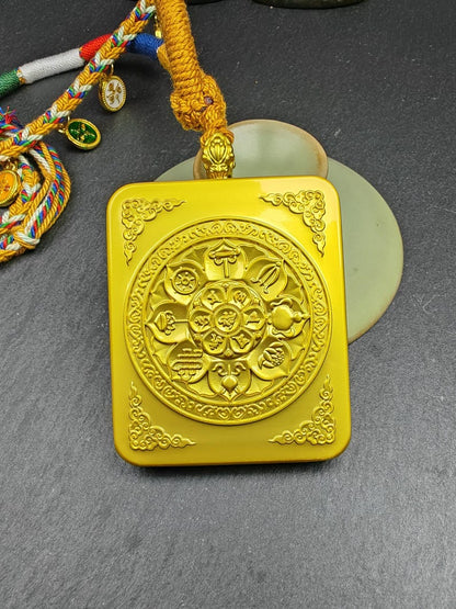 Hand-Painted Drashi Lhamo Amulet | Tibetan Zashi Lhamo Gau Shrine