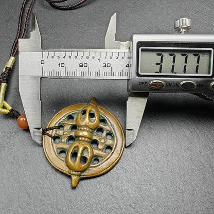 Tibetan talisman - Vajra Amulet - Dorje Pendant Badge