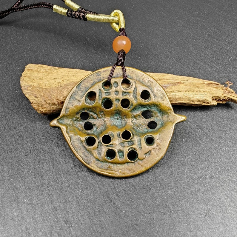 Tibetan talisman - Vajra Amulet - Dorje Pendant Badge